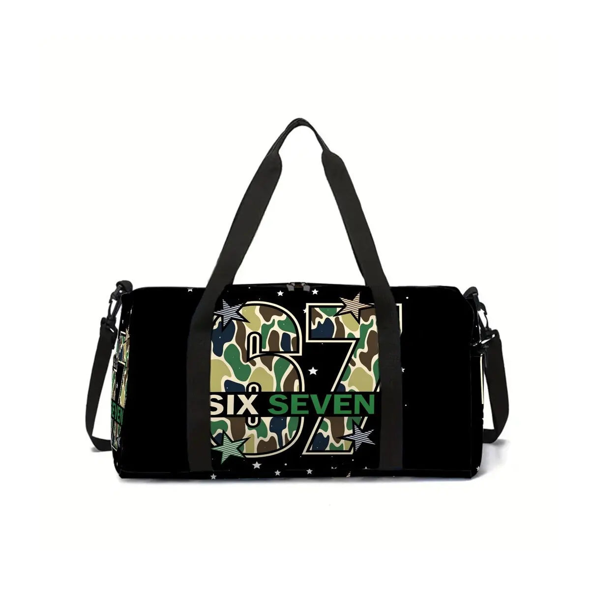 Classic Popular Funny Novelty 67 six seven 3D Printed Travel Bags Barrel Shape Crossbody Bag Outdoor Sports Bags Gym Yoga Bag
