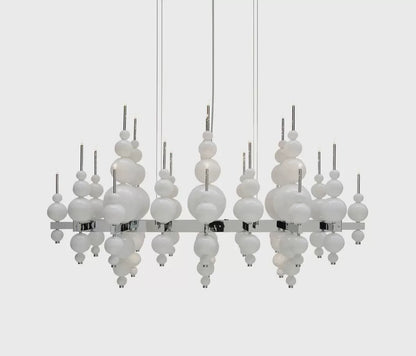 Modern Black Pendant Chandelier Lights For Dining Room Kitchen Living Room Bedroom Creative White Ceiling Chandelier