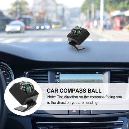 Car Compass Ball Plastic Precise Direction Dashboard Adjustable Angle Easy Read Dial Navigation Tool Auto Accessories