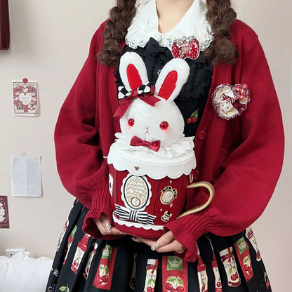 Japanese Original Lolita Cartoon Cute Rabbit Plush Shoulder Bag Sweet Kawaii Jk Uniform Oblique Span Bag