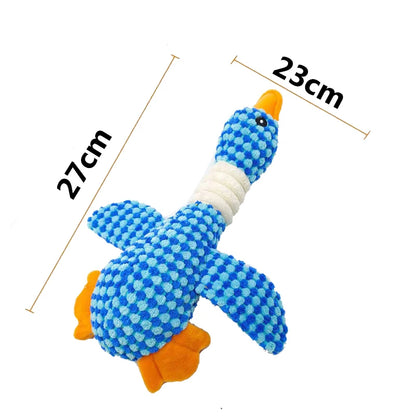 Yellow Duck Dog Toys for Aggressive Chewers Cats Dogs Chew Squeak Toy with Quacking Sound Interactive Plush Doll Toy Pet Supplie