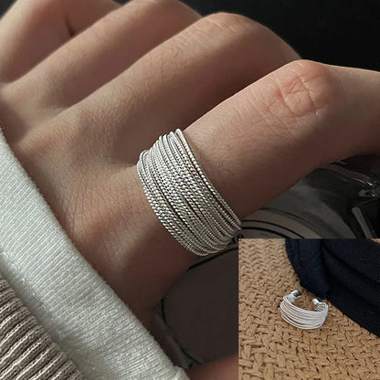 PANJBJ 925 Sterling Silver Golden Flower Rings For Women Drip Glaze Plant Irregular Adjustable Sweet Jewelry Gift Dropshipping