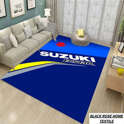 Suzuki Motorcycle Large Carpet Rug for Home Living Room Bedroom Sofa Doormat Decor Kids Play Area Rug Carpet Non-slip Floor Mat