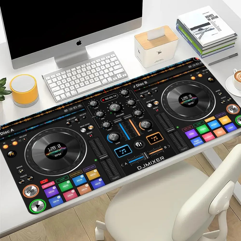 Radio Dj Large Professional Game Mouse Pad Keyboard Gamer Office Accessories Desk Mat Anime XXL Anti-Slip Desktop Mat Floor Mats