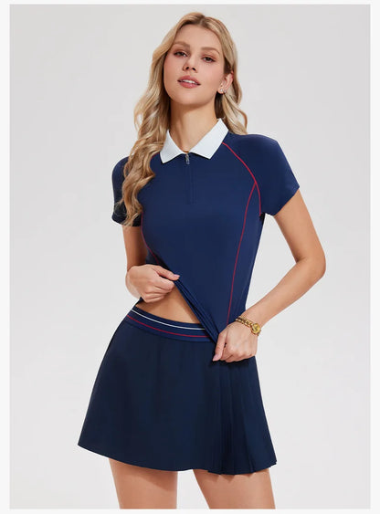 WESTSHAN EU US Size Women A-Line High-Waisted Safty Shorts Pleated Skirt Pickball Tennis Jogger Badminton Golf Sports Skirt