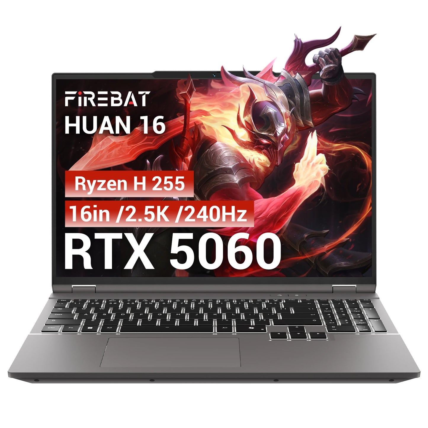 FIREBAT Huan 16 Pro AMD Ryzen 7 H 255 RTX 5060 DDR5 16GB RAM 512GB SSD WiFi6 BT5.3 16inch 2.5K 240Hz Screen gaming laptop