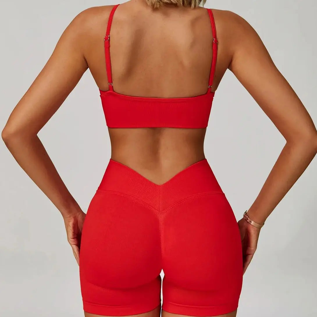 2/3PCS Seamless Sport Yoga Set Women's Breathable High Waist Fitness Sportwear Women Sports Underwear Set Gym Workout Clothes