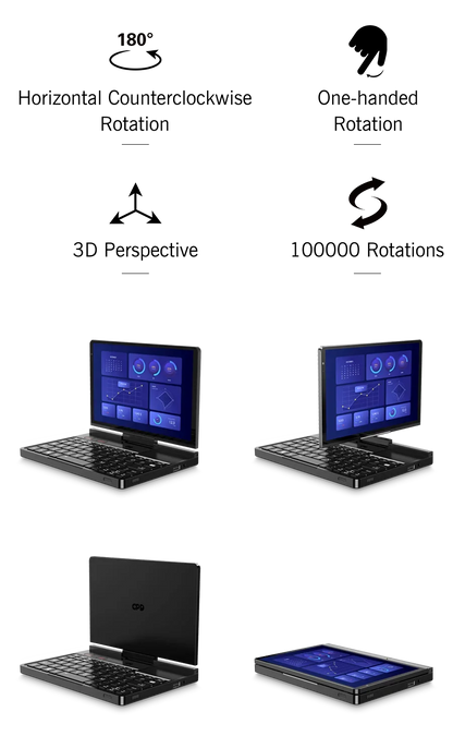 GPD Pocket4 2 in 1 Laptop Tablet 8.8 Inch 144Hz AMD AI 9 HX370 8840U 64GB 2TB NVMe Portable Palm Size Mini PC