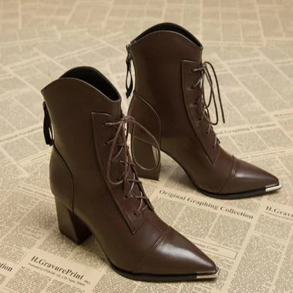 8cm High Heels Women's Ankle Boots Pointed Fashion Shoes Dress Designer Women's Boots 2025 Winter Sexy Chelsea Botas De Mujer