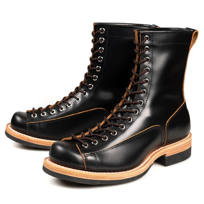 Motorcycle Boots Waterproof  Genuine Leather High-quality Off-Road Moto Boot Motorbike Higth-Top Shoes Botas De Motociclista Men