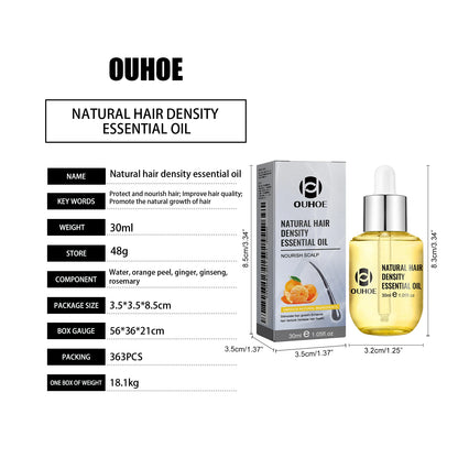 Ouhoe Hair Care Oil for Thinning Hair Scalp Treatment Serum to Strengthen Roots and Repair Damaged Hair 30ml Natural Formula