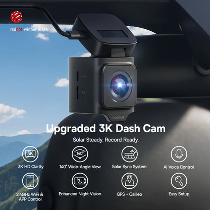 Baseus 3K Dash Cam VD1 Front and Rear Cam HD Built-in GPS Galileo Supercapacitor Car DVR Car Camera Recorder Support 24H Parking