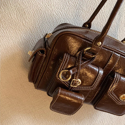 Luxury Boston Bags New Handbags For Women Trendy Commuting Versatile Handbag With Pendents Shoulder Crossbody Pillow Bags