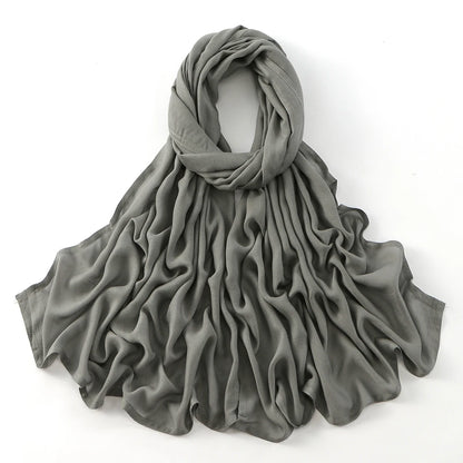 New Cotton Rayon Modal Hijab Scarf Women Big Size Muslim Headscarf Wraps Shawl Femme Musulman Headband Islamic Turban 185*75CM