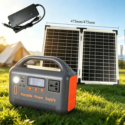 400W Portable Charging Station 220V192Wh LiFePO4 Outdoor Power Supply, Supports Solar Charging, Suitable for Household Energy