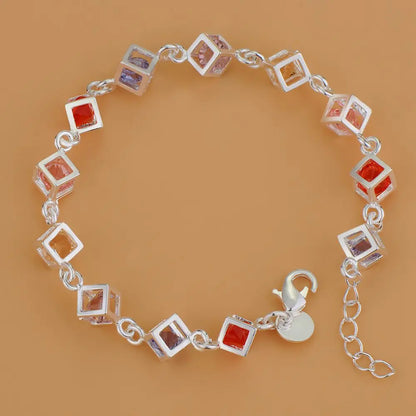 925 Sterling Silver Bracelet Heart High Quality Romance Chain For Woman Men Fashion Engagement Party Wedding Jewelry Gift