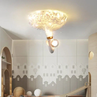 2025 Rocket Astronaut Ceiling Light For Bedroom Study Kids Nursery Modern Creative Led Cloud Led Lights Boys Children Room Light
