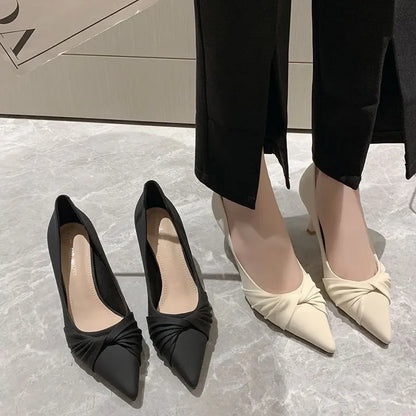 zapatos de mujer women cute sweet elegant beige office patent leather slip on stiletto heel shoes lady black sexy pumps b646