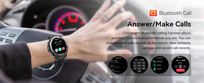 2026 New Military Active Edge Smart Watch Men 10ATM Waterproof GPS Motion Track 100+Sport Modes Heart Rate HD BT Call Smartwatch