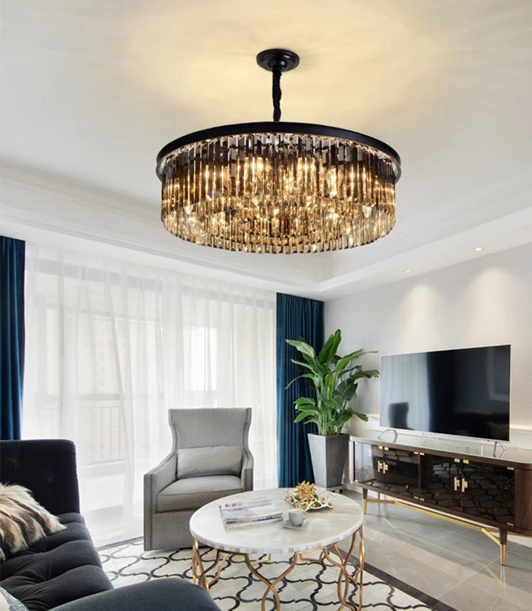Nordic Designer Luxury Ceiling Chandeliers Modern LED Crystal Pendant Lights for Bedroom Living Room Light Fixtures