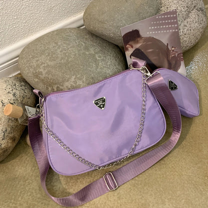 Nylon Crossbody Bag For Women Fashion Portable Casual Underarm Bag Students Cross Body Bag