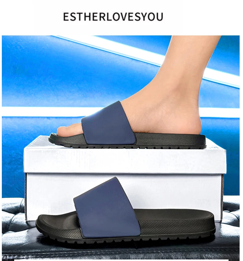 Summer Mens Breathable EVA Slides Men Beach Slippers Indoor House Home Slipper Soft Lightweight Slipers 46 47 48 New 2026