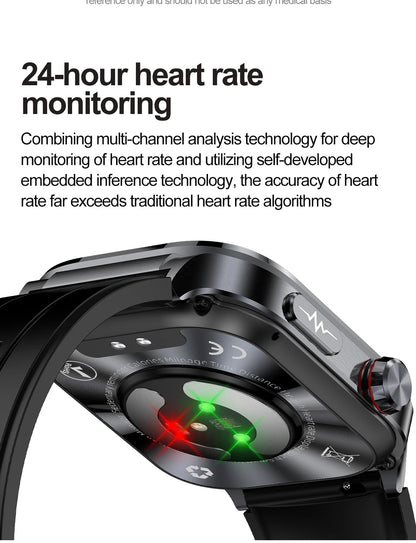 AMOLED Smart Watch ET588 Bluetooth Calling Sports Fitness Tracker Wristwatch ECG Health Monitoring SOS Men Women Smartwatch