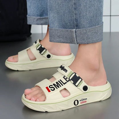 Summer Men's Massage Slippers Indoor Outdoor Sandals Beach Comfortable Soft Slides Clogs Casual Shoes Men Women Home Slippers