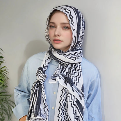 1Pcs Watercolor Print Lady Hijab Women Bohemian Soft Islam Ramadan Muslim Hijabs Foulard Femme Shawl Wrap Scarf Headscarf