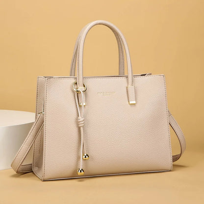 Genuine Brand Top Quality Leather Handbag Women's Tote Messenger Sac Designer Large Capacity 3 Levels Shoulder Crossbody Bags