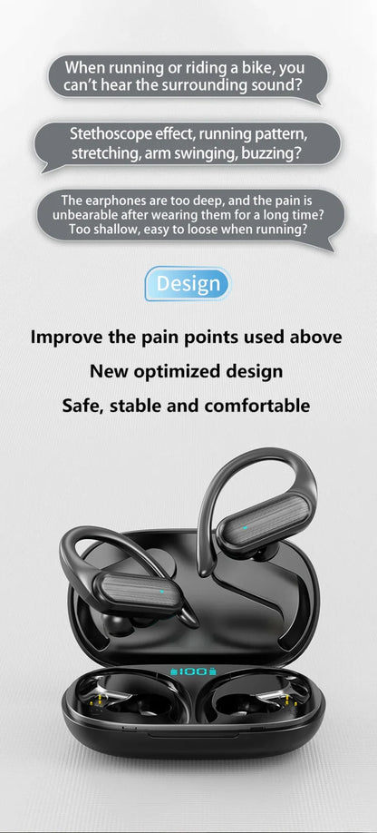 For CB&JBL Bluetooth TWS Wireless Earphones A520 Auricles Headphones EarHooks Game Headset Sports Touch Control Earbuds with Mic