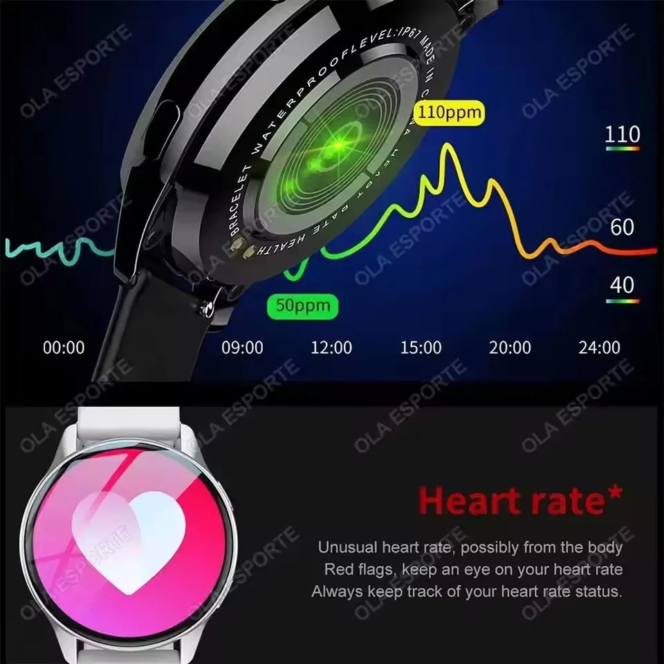 Smart Watch 1.77inch HD AMOLED Screen Bluetooth Call Health Monitor Smartwatch Men Women Fitness Sports Watches For Android IOS