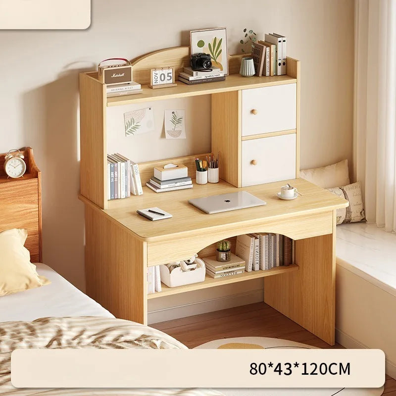 Home Desk Bookcase Integrated Simple Desktop Student Study Table Bedroom Dresser Locker Computer Desk