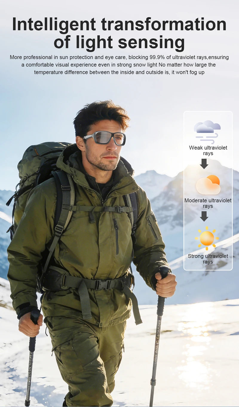 2026 Smart Glasses HD Photo Video AI Record Translation Touch Photochromic Lenses Bluetooth Call Music Multifunction Glasses