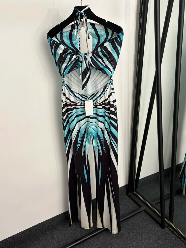 Designer Autumn Prints Jumpsuits Women’s