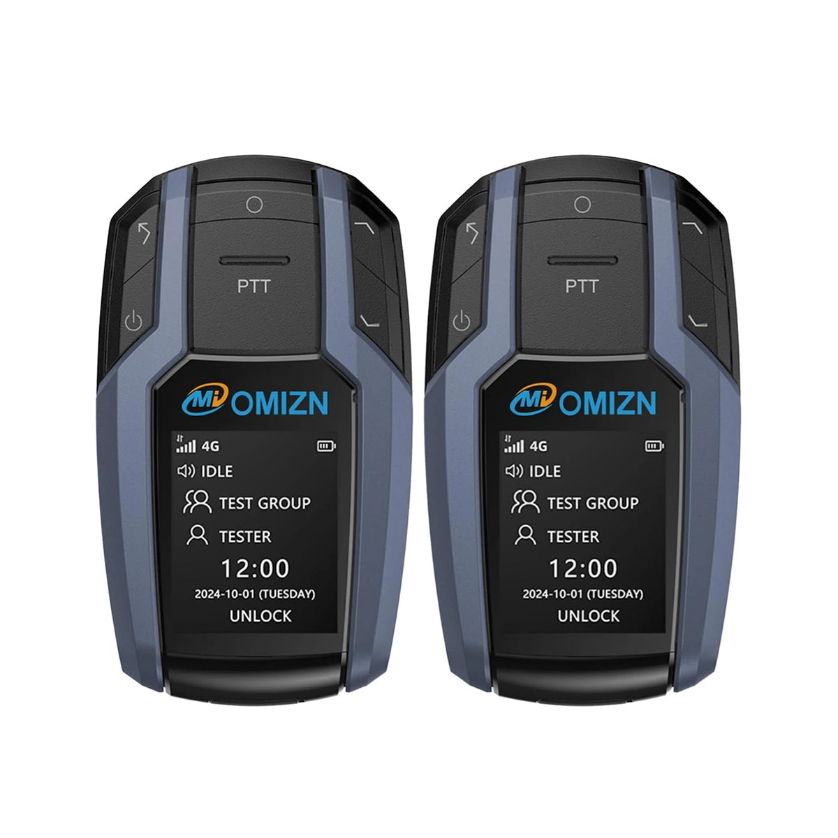 OMIZN Walkie Talkie 4G Radio Professional Walkie Talkies Portable AES256 Mode Analog Rechargeable Radios Hiking and Camping BK