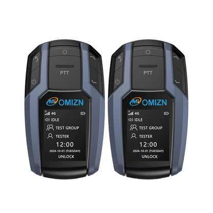 OMIZN Walkie Talkie 4G Radio Professional Walkie Talkies Portable AES256 Mode Analog Rechargeable Radios Hiking and Camping BK