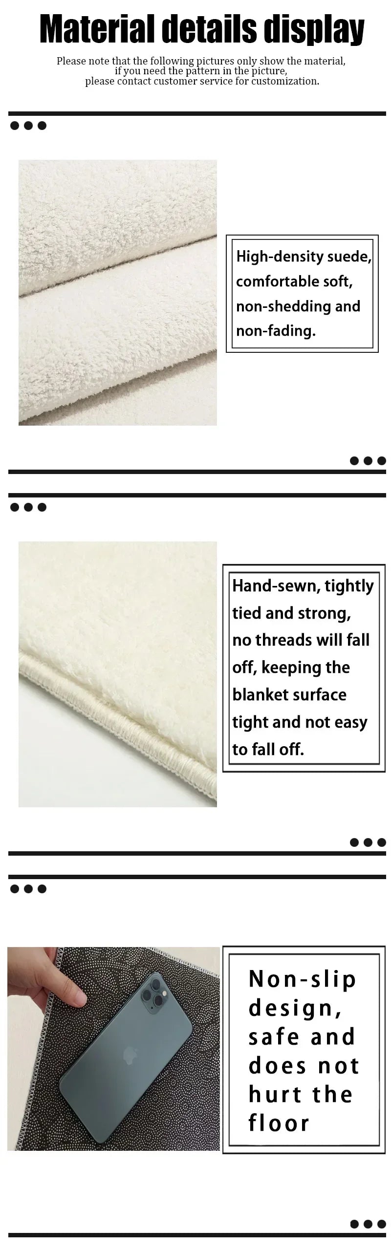VIKAMA Carpet for Living Room Colorful Large Area Cartoon Bedroom Bedside Plush Rugs Cute IG Sofa Coffee Table Floor Mats