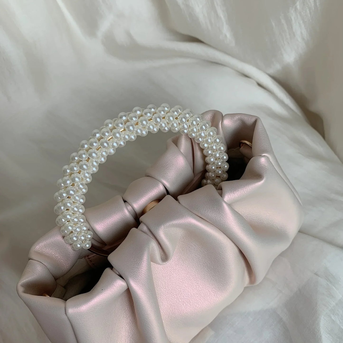 Fashion Pearl Handle Women Dinner Clutch Purse Handbags Luxury Design Ladies Square Shoulder Bags Female Small Messenger Bag