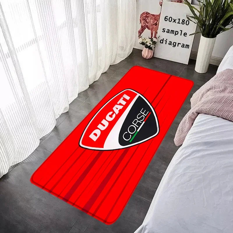 New Arrival Ducati Logo Motorcycle Floor Mat Non-Slip Garage Carpet for Bike