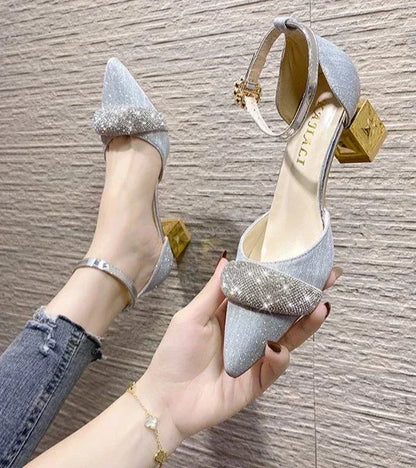 Thick Heel Women's Sandals Outdoor 2025 Trend The Best Low Price Shoe On Sale Chic and Elegant Summer Offers Luxury Ladies Shoes