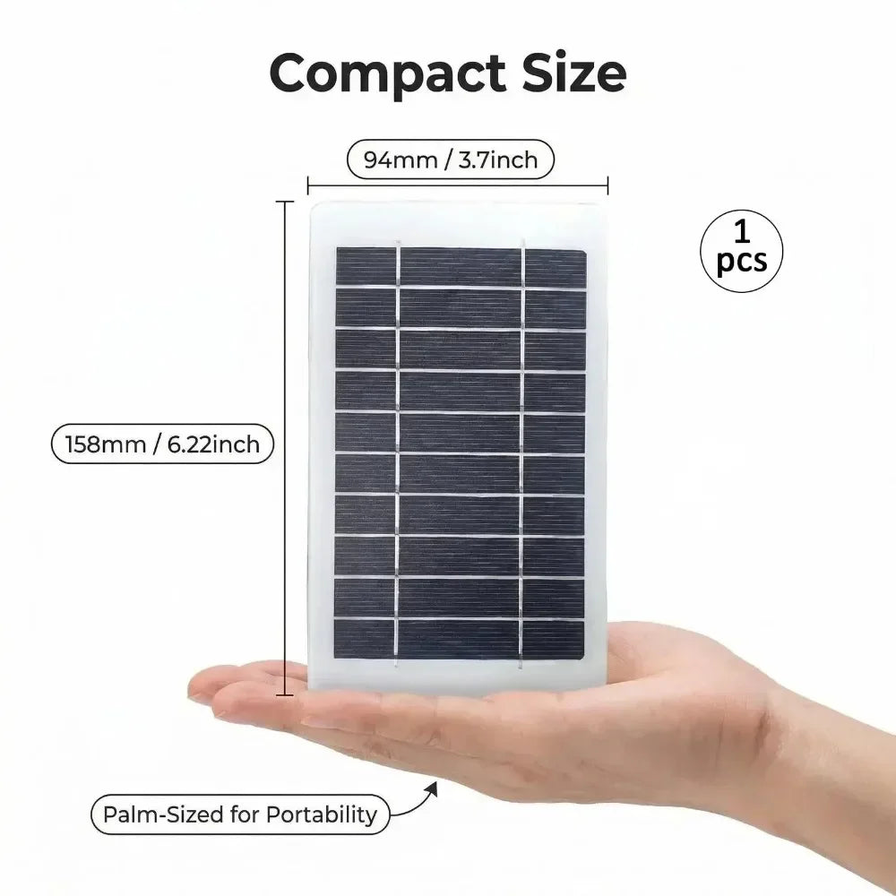 Portable USB Solar Charging Panel Stable Outdoor Charger for Mobile Phones Fans Flashlights Camping Travel and Emergency Use