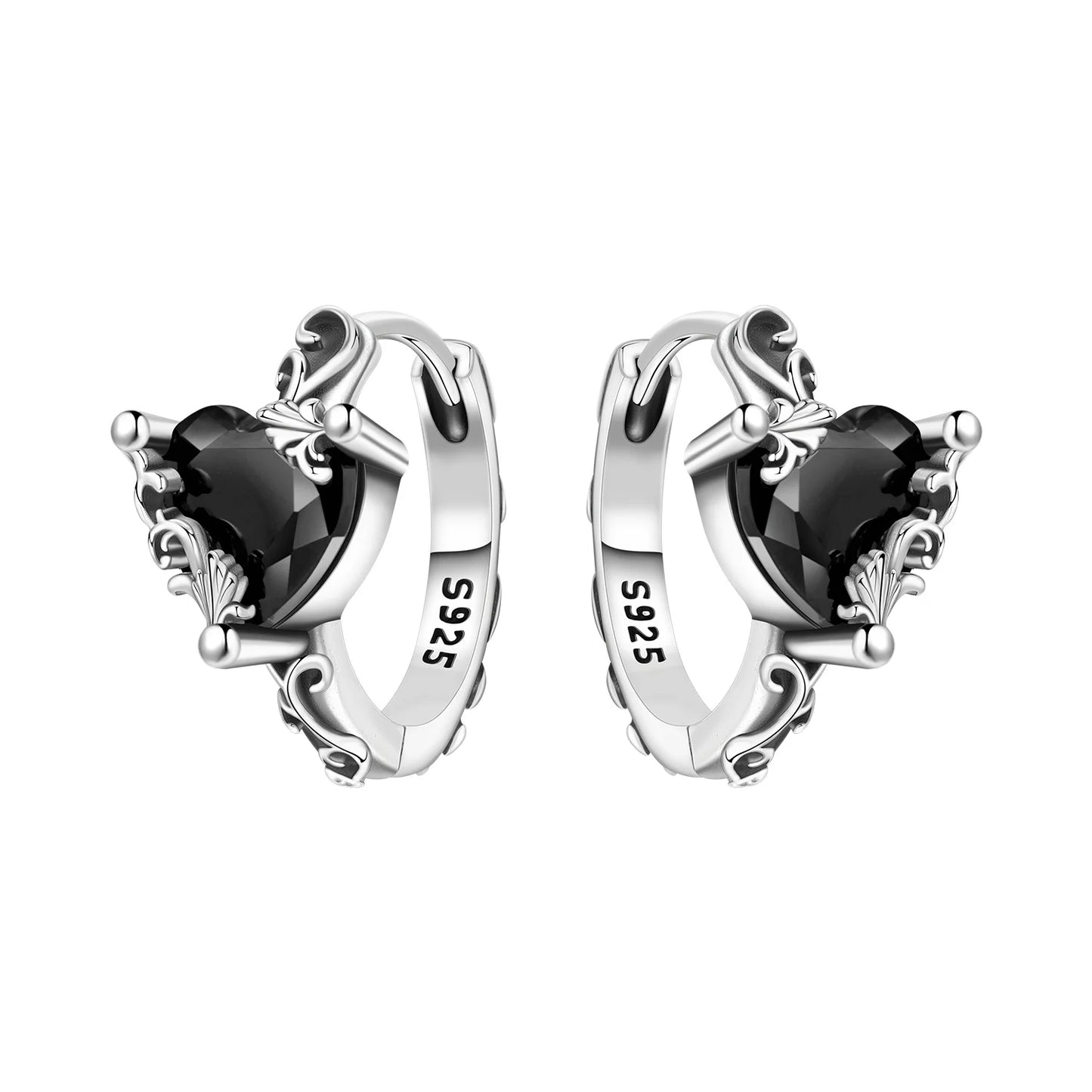 925 Sterling Silver Star Moon Heart Shape Earrings Jewelry Versatile Hoop Earrings For Women Jewelry Fine Birthday Party Gifts