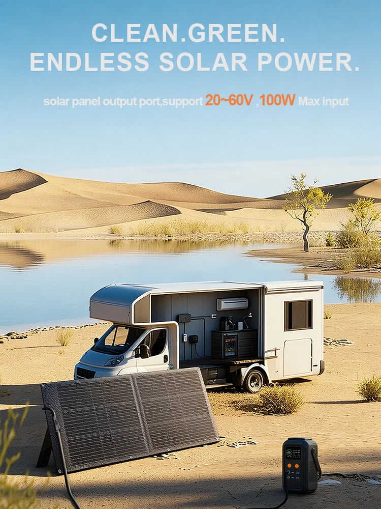 CTOLITY AXP200 200W Portable Solar Generator 192Wh Power Station Lifepo4 Battery Camping Power Bank Emergency Supply 140W PD