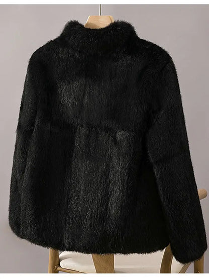 2024 Natural Rabbit Fur Coat Women Winter Jacket Real leather and fur promotion clothing Female On Offer