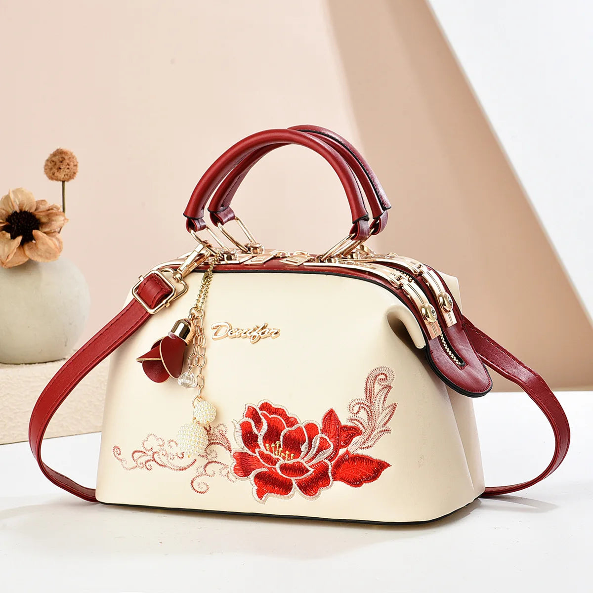 New Woman shoulder bag Large capacity Handbag for Women Crossbody bag Lychee pattern Portable bucket bag ladies messenger bags