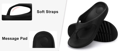 Shevalues Men's Orthopedic Sandals Fashion Couples Beach Flip Flop Summer Outdoor Soft Sandals With Arch Support Bathroom Slides