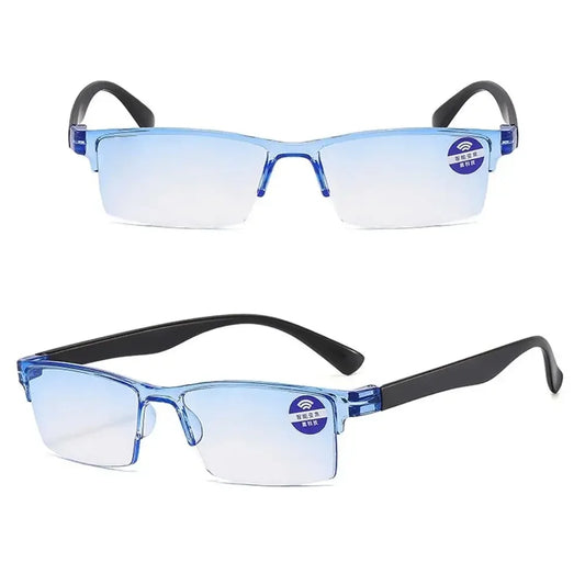 Smart Automatic Zoom Reading Glasses Rimless Optical Presbyopia Eyewear Ultralight Spectacle Blue Light Glasses Unisex