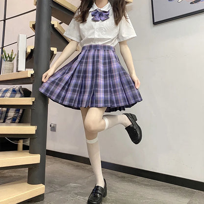 Japanese Bow Tie Skirt Set Student Pleated Skirt Jk Uniform Korean School Sexy Girl Preppy Style Seifuku Japanese School Uniform