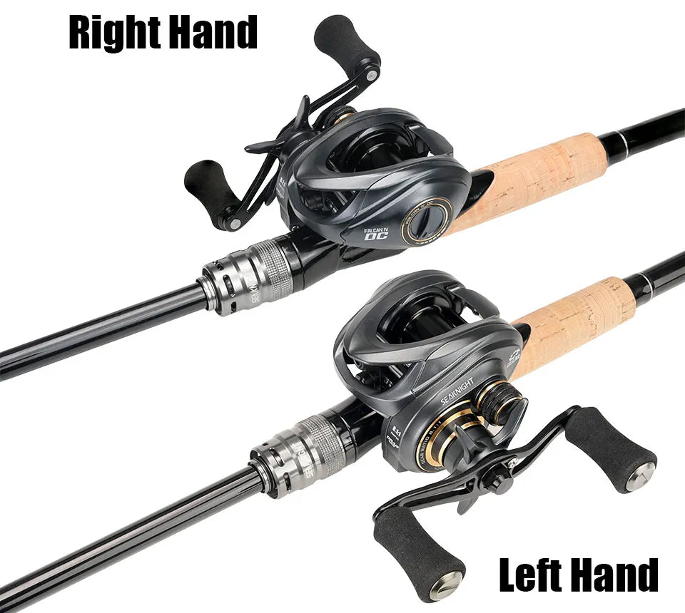 SeaKnight Brand FALCAN IV DC 8.1:1 Series Baitcasting 10+1BB Carbon Fiber Drag System 7kg/15lbs Brass Gear Power Fishing Reel